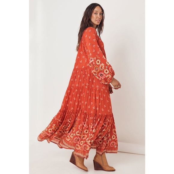 Spell Red Floral Maxi Dress - Picture 8 of 8